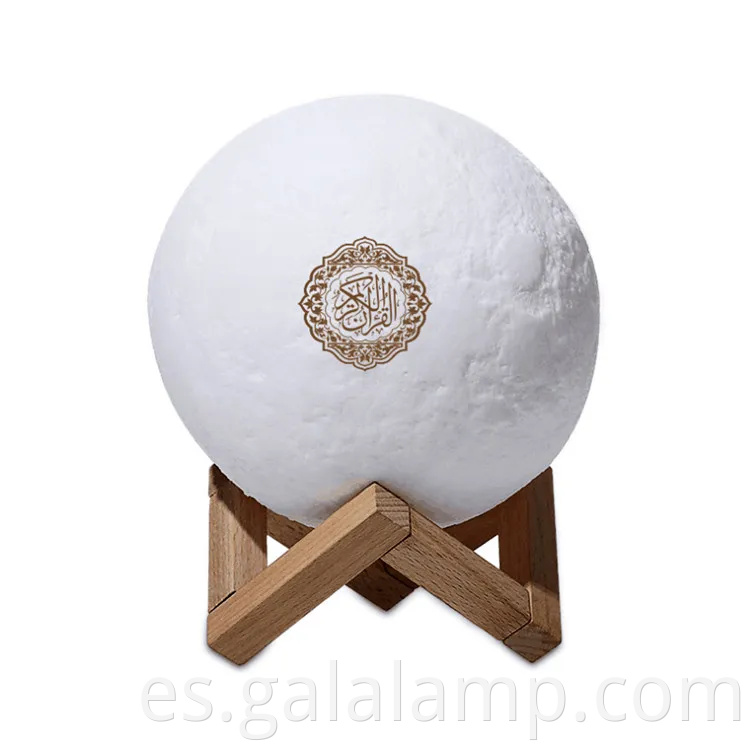 Fábrica profesional Más colores 3d Night Moon Light Corán Islam Musulmán Allah Eid Ramadán hablante con carga USB